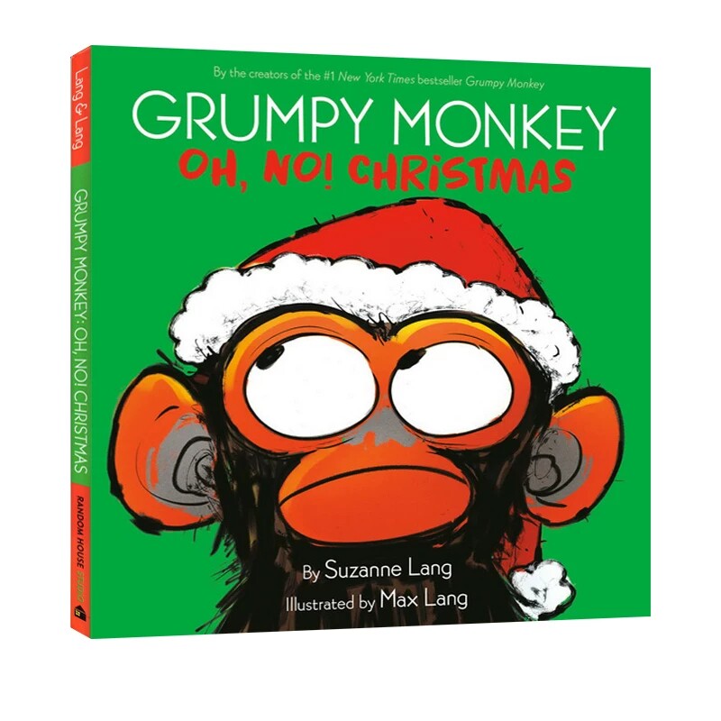 预售 英文原版 Grumpy Monkey Oh,No!Christmas 暴躁猴 精装 3-6岁孩子脾气情绪控制童书 圣诞节 Suzanne Lang