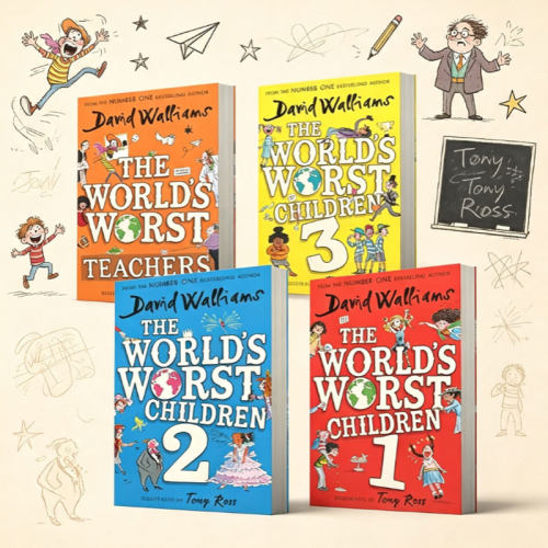 预售 英文原版 David Walliams 全世界槽糕的系列 4册 少年幽默成长进口 大卫威廉姆斯 幽默小说 课外阅读小说