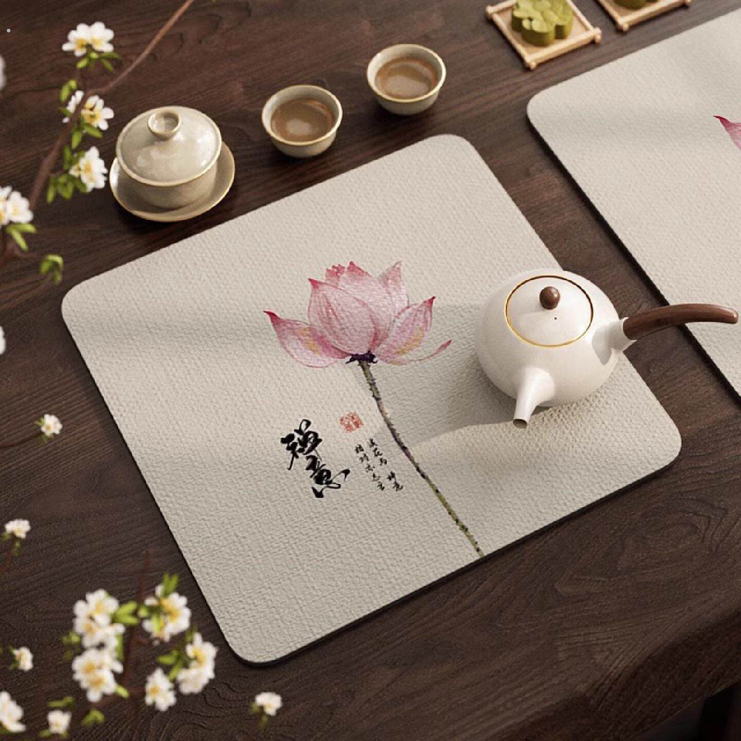 茶垫茶几餐垫茶具茶杯防滑垫小尺寸杯垫吸水凉垫隔热茶桌垫子新中