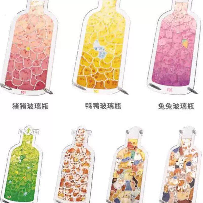 瓶子里的萌宠亚克力猪猪狗狗猫猫立体创意水瓶拼图礼物透明漂流瓶