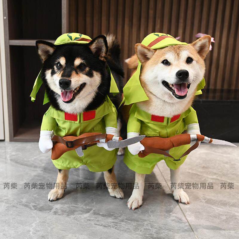 宠物猫咪狗狗搞怪衣服搞笑恶搞可爱服装变身直立装柯基柴犬幼猫