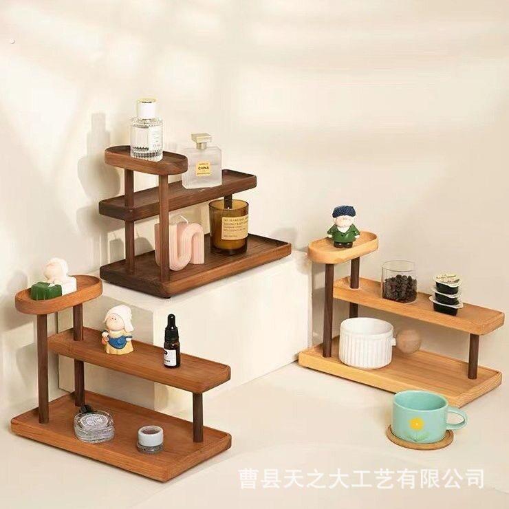 实木进门入户钥匙收纳玄关摆件托盘门口入门装饰品轻奢高档置物架