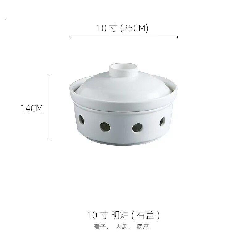 有盖子保温盘子蜡烛加热陶瓷盘子明炉底座套装家用保温神器热菜盘