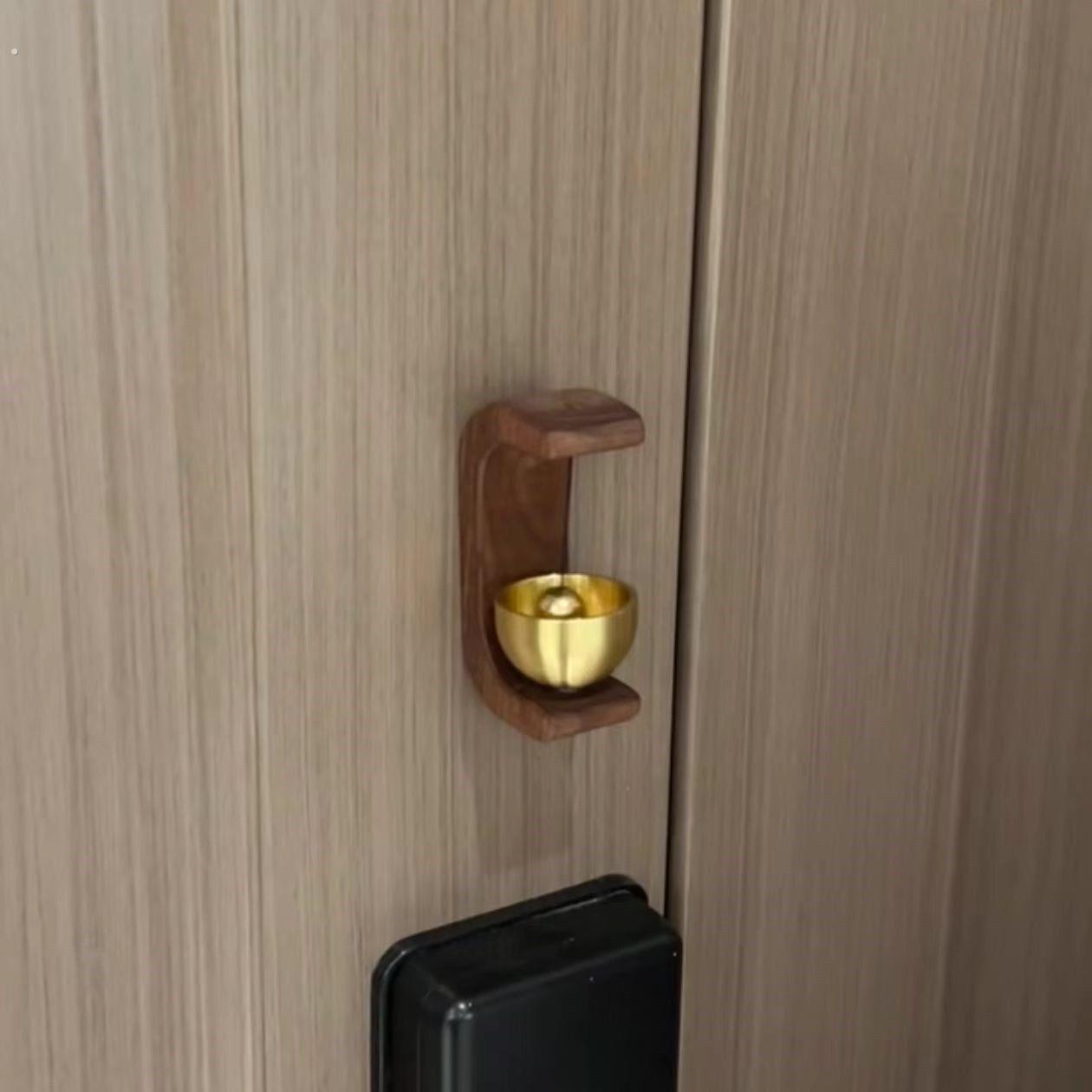 入户门磁吸门铃创意轻奢木质铃铛商场店铺进门提醒风铃新中式装饰