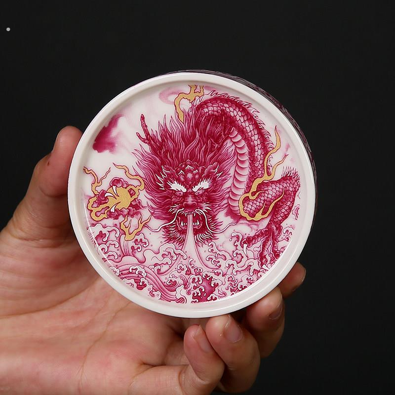 家用陶瓷杯垫茶托盖置杯托茶道隔热垫防滑防烫茶杯垫功夫茶具配件