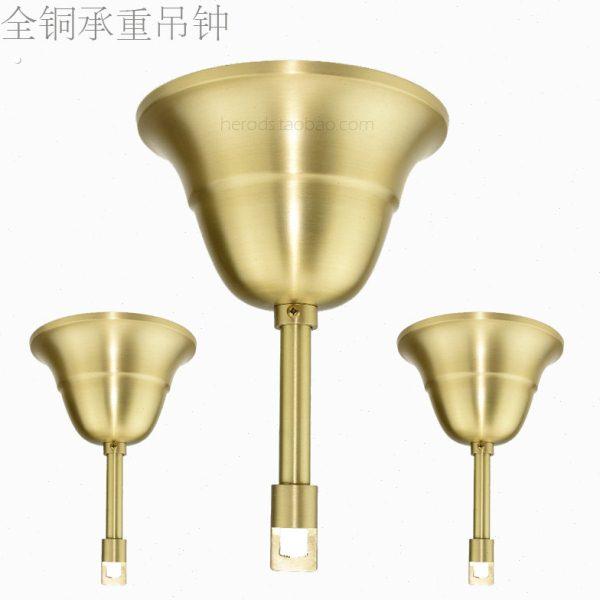 全黄铜吸顶吊钟复古铜吊灯吸顶盘客厅灯圆形全铜底座承重吊灯配件图片