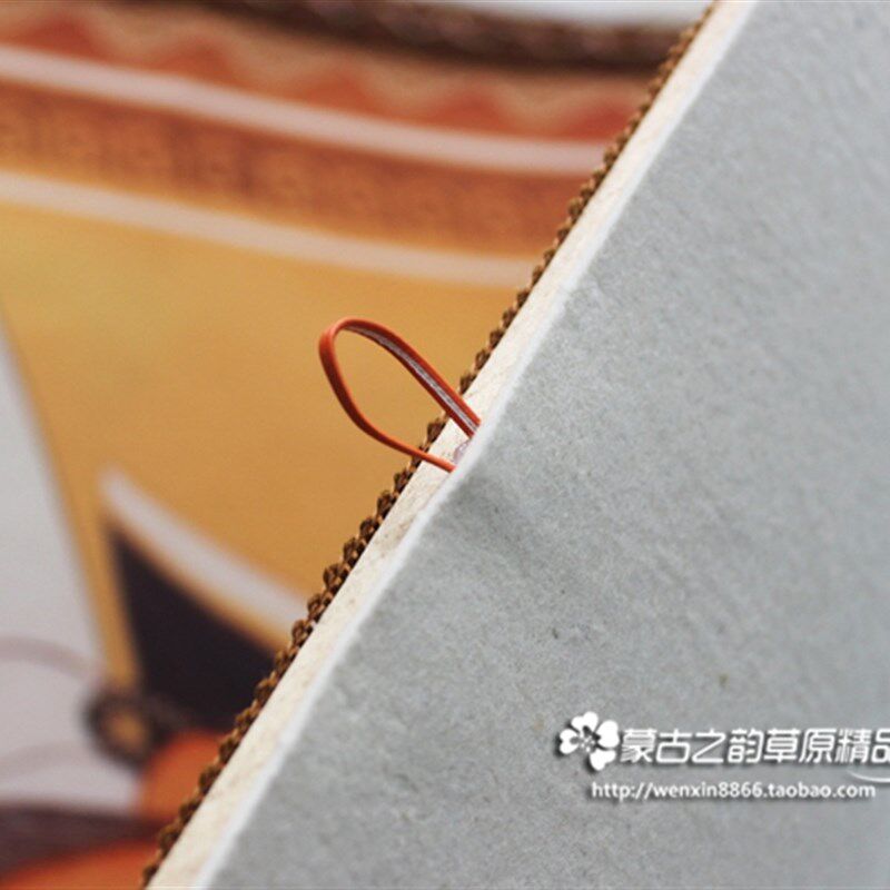 成吉思汗像对联羊毛毡画蒙古族彩蒙古包饭店餐厅挂画装饰画工艺品