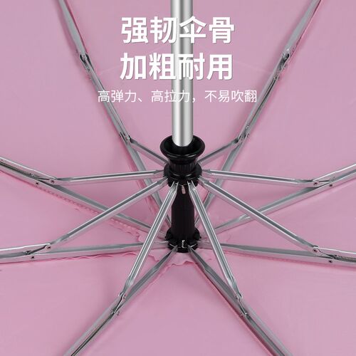 赛维纳全自动雨伞折叠三折伞女商务学生户外伞素色复古超轻单人