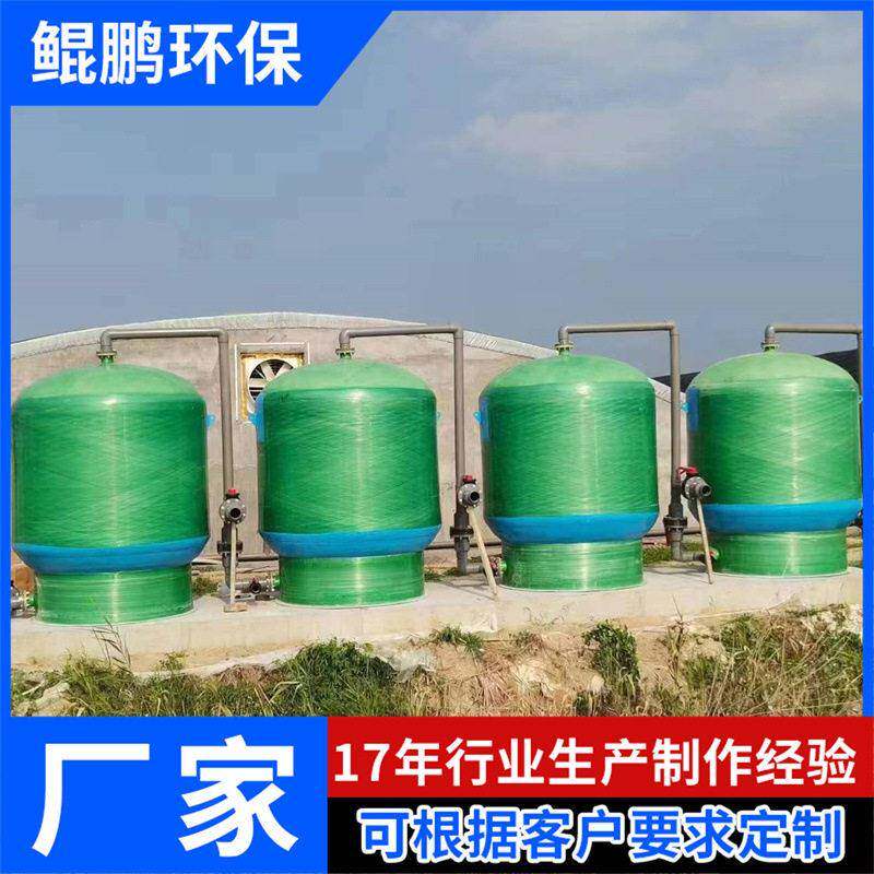 玻璃钢无阀滤池海水养殖农村净水过滤设备固液分离反冲洗过滤器