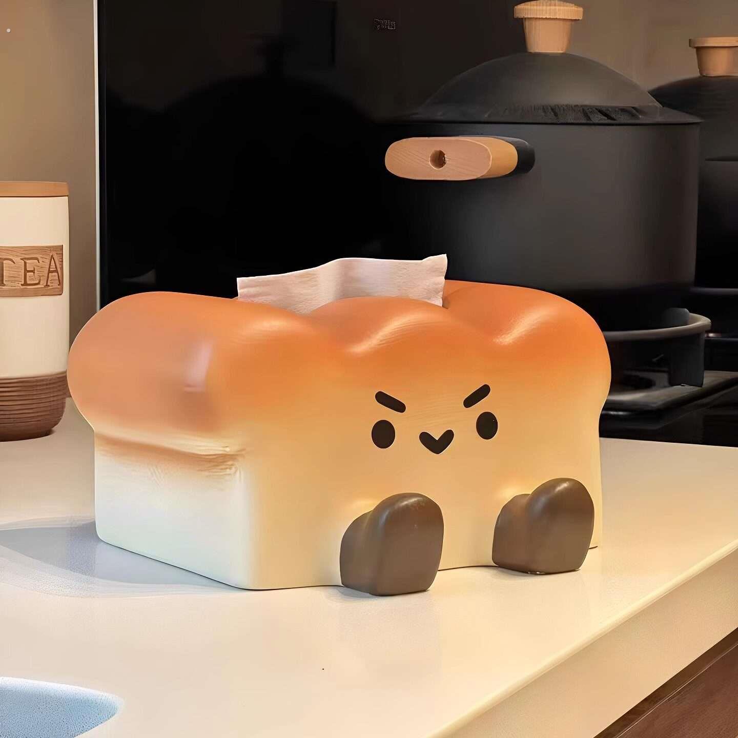 【家居好物】吐司盒纸巾盒客厅餐纸盒手机支架创意可爱抽纸盒摆件