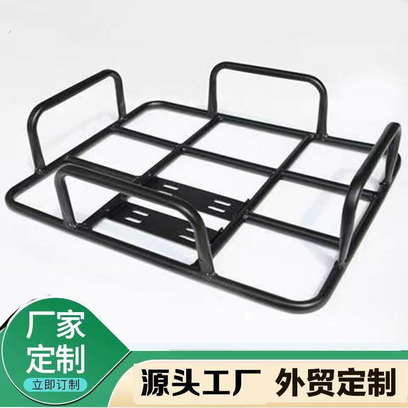电动车货架外卖箱后尾架送餐箱托架底座铁固定架加粗外卖架子
