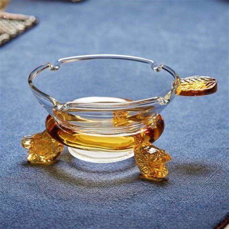 滤茶器 耐热玻璃茶漏 茶具配件茶海茶水分离器 彩色过滤茶架