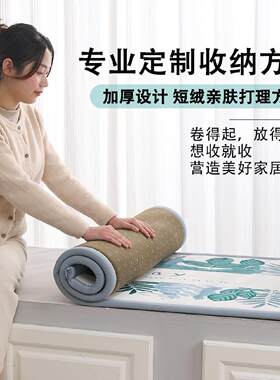 四季通用飘窗垫可水洗榻榻米坐垫简约风格窗台垫天津定制毛毯垫