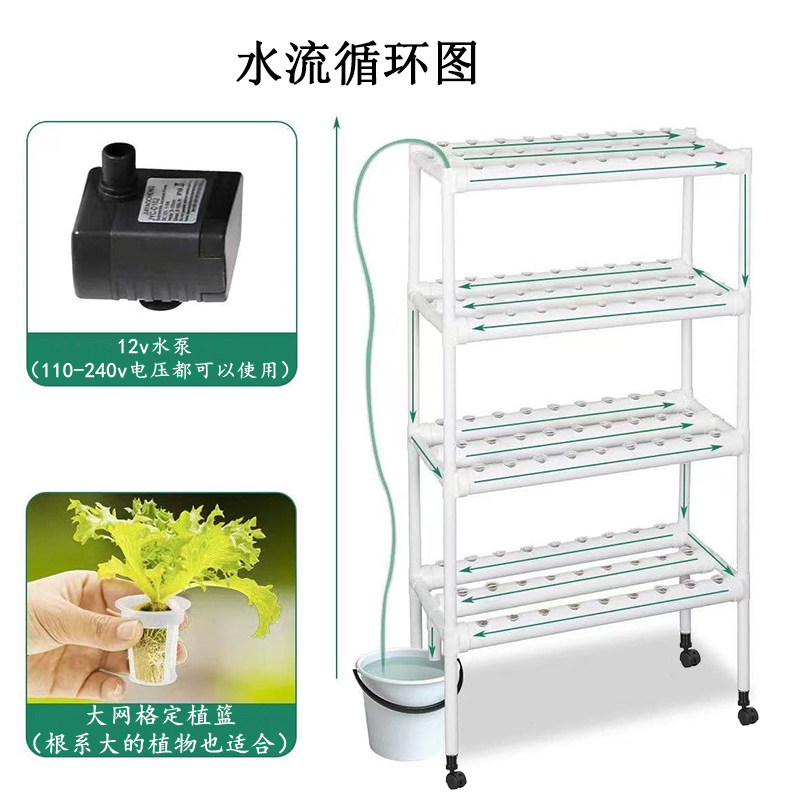 家庭阳台管道式水管种菜机无土栽培设备水培蔬菜自动化多层水耕机