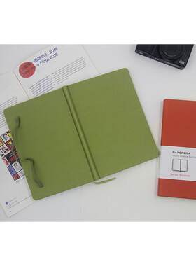 定制A5笔记本厚简约商务记事本灯塔款绑带本子点阵本复古手账bujo