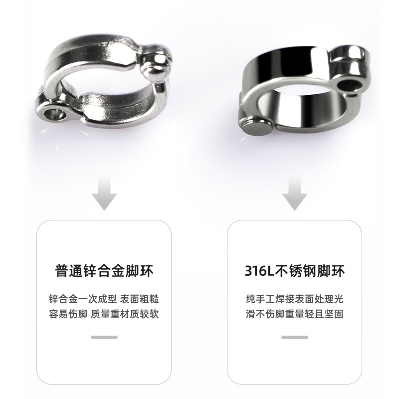 中大型鹦鹉专用不锈钢脚链玄凤灰鹦鹉开口活动脚环用品316不锈钢