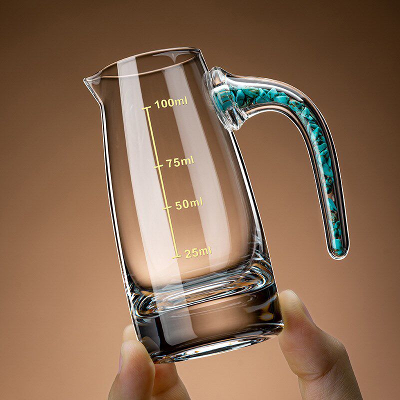 高级感水晶玻璃白酒杯套装家用轻奢二两分酒器一口小酒杯子酒具