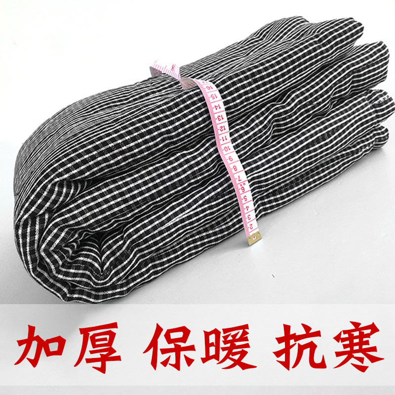 老人棉花棉裤手工可拆卸宽松直筒高腰加厚棉花裤爷爷冬装防寒裤子
