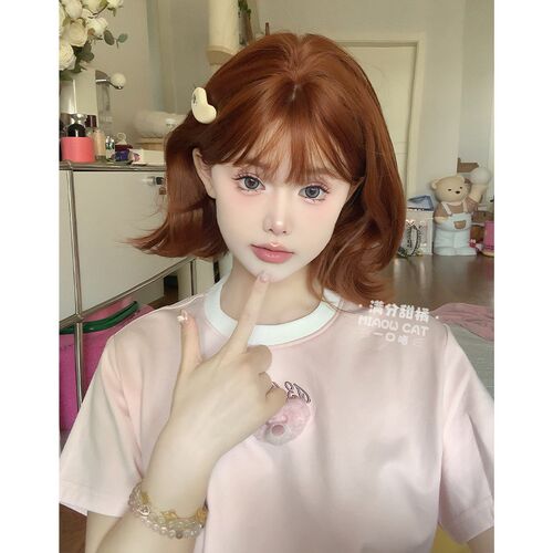 一口喵假发女日常网红短发波波头lolita自然jk全头套假发