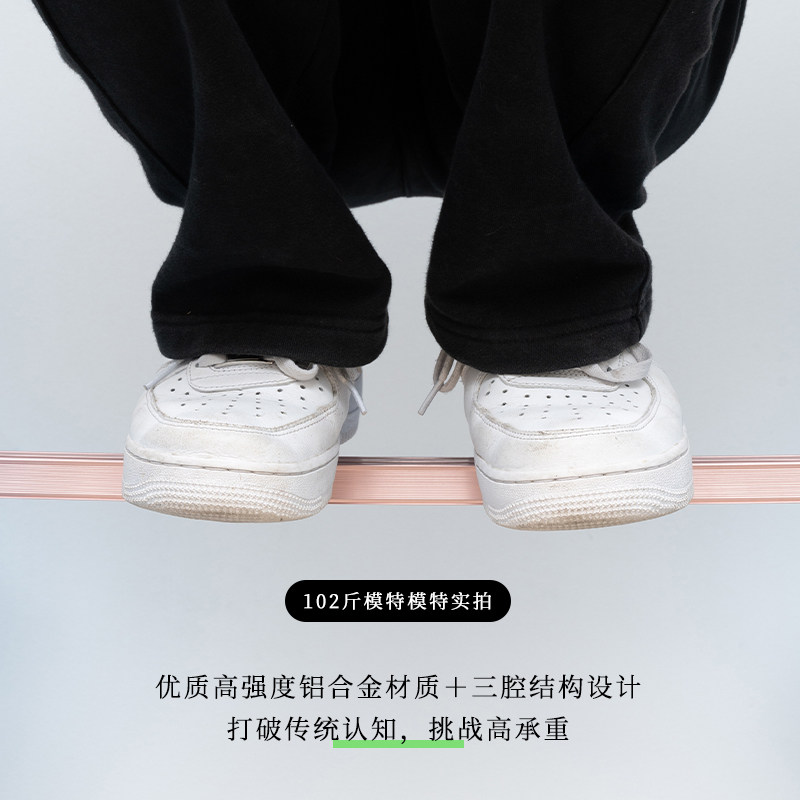 橘喵床帘宿舍上下铺可伸缩u型轨道支架不锈钢寝室学生加厚双轨道