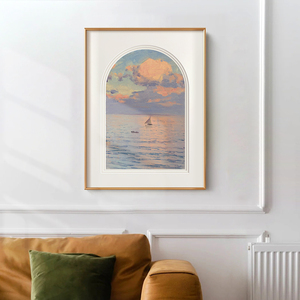 盛迪轻法式奶油风装饰画客厅复古玄关挂画卧室高级感风景油画美式