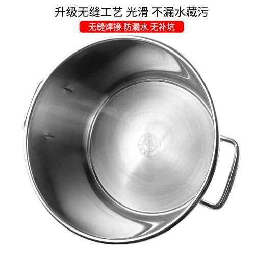 加厚304不锈钢熬高汤桶商用大容量煮卤肉锅家用带盖圆形油桶水桶
