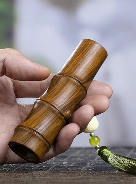 金丝楠木节节高升正宗阿根廷绿檀纯手工雕竹节手把件挂件生日礼物