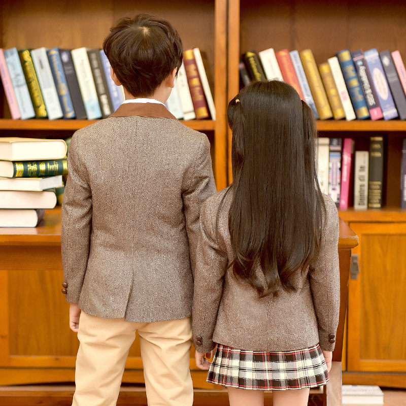 小学生校服套装英伦学院风西装外套儿童男女童装表演服幼儿园园服