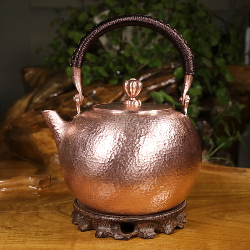 铜壶烧水茶壶纯铜手工一体紫铜加厚茶具一张打茶壶云南沏茶壶