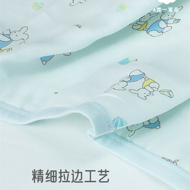 哥比兔夏季儿童纱布被子婴儿夏凉被宝宝盖毯幼儿园纯棉空调被薄款