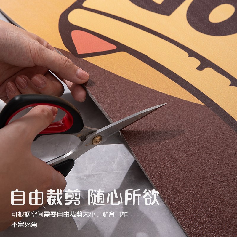 辛巴狗入户门地垫耐脏免洗可擦pvc皮革家用防滑进门口脚垫可裁剪