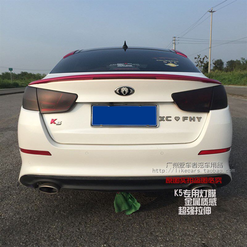 2015款K5 2.0L手动GL黑白轮毂贴改装车顶AC柱亮黑起亚K5K3K2车贴