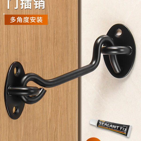 不锈钢风钩免打孔插销门扣门栓窗钩门闩防风扣门窗搭扣门锁扣老式