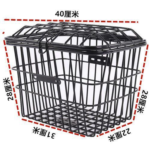电动车筐车篮电动车自行车筐菜篮子加粗加大通用带盖子大号前后车