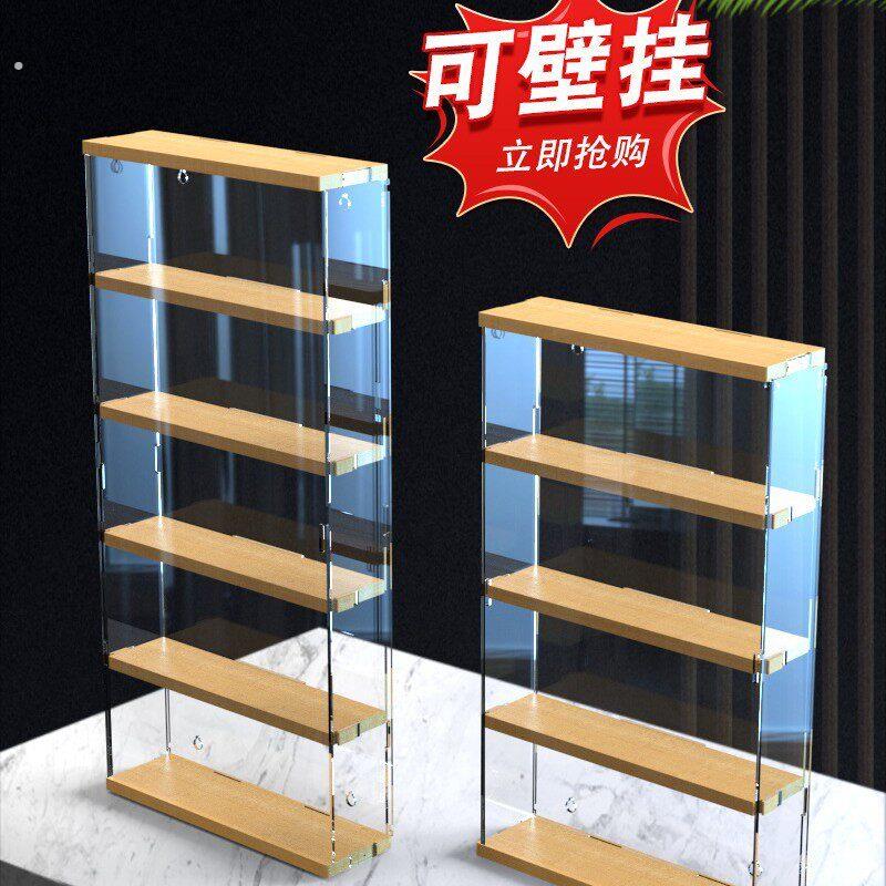 模型展示柜家用奇石收纳柜子靠墙挂墙防尘牙齿模型透明单排陈列架