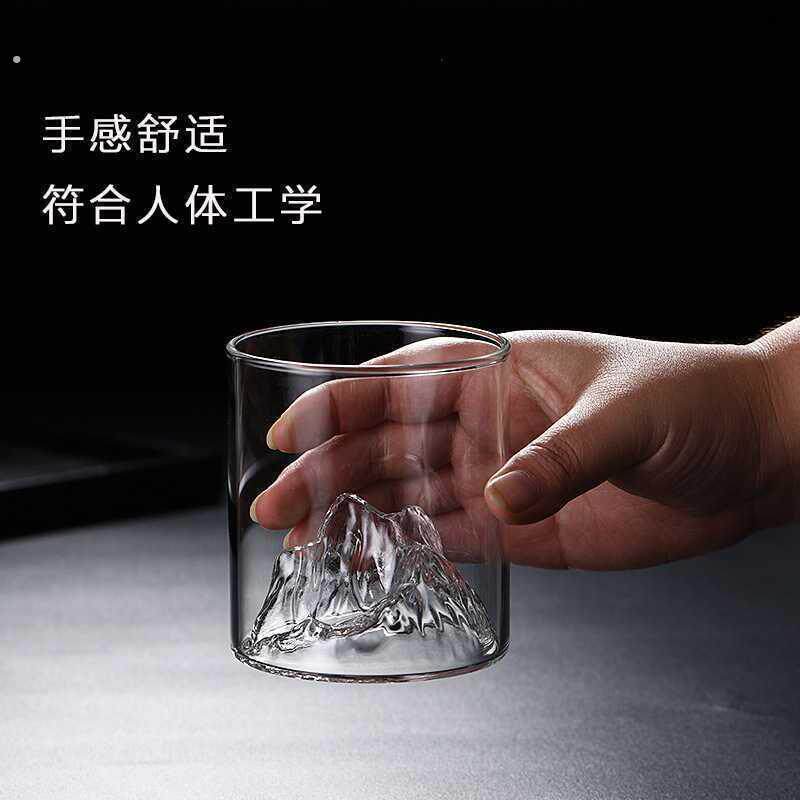 新款直销山楼观山杯浅间山杯江户硝子单杯主人杯耐热玻璃艺术杯藏