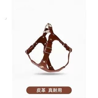 狗狗牵引绳背心式中型犬皮革柯基遛狗绳子胸背带柴犬外出可调节