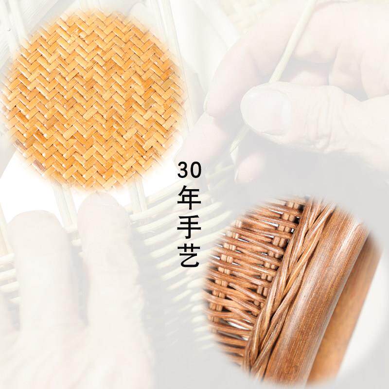 藤椅家用老人藤编单人护腰靠背藤椅子办公休闲手工阳台三件套滕.