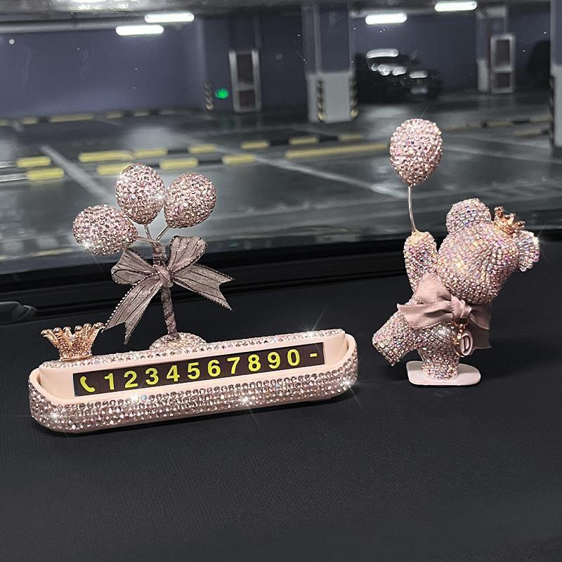 汽车临时停车号码牌女创意车内饰品挪车电话牌移车牌车载车上摆件