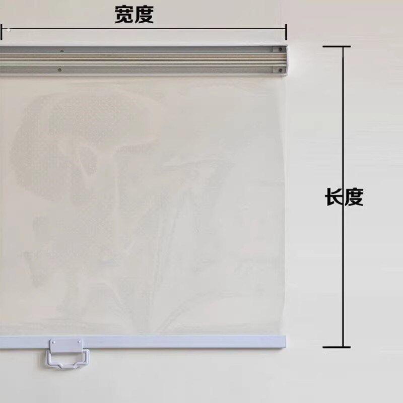 小吃车拉帘塑料卷帘餐车厨房窗帘防水防油挡风伸缩杆手拉遮光自动