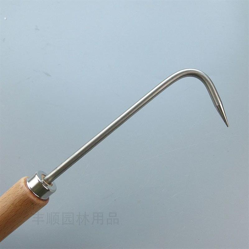 不锈钢单爪根钩 松土工具 根勾 园艺工具 盆栽换盆盆景养护用品