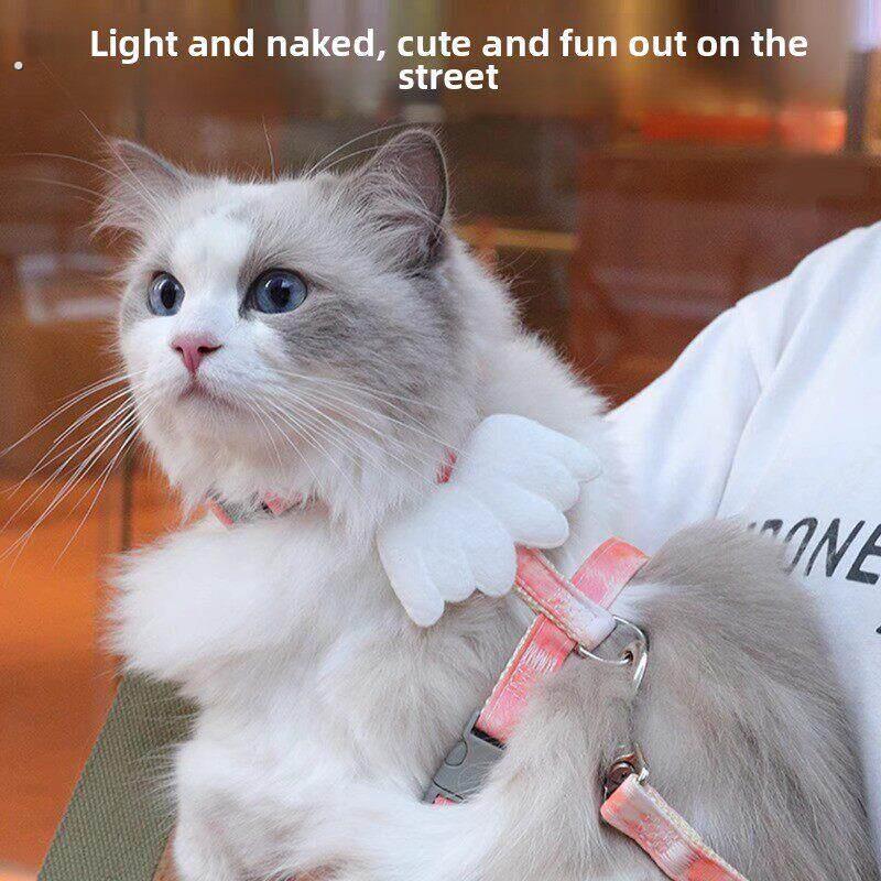 防走丢猫咪牵引绳工字型外出专用防挣脱猫炼子幼猫遛猫绳兔子绳子