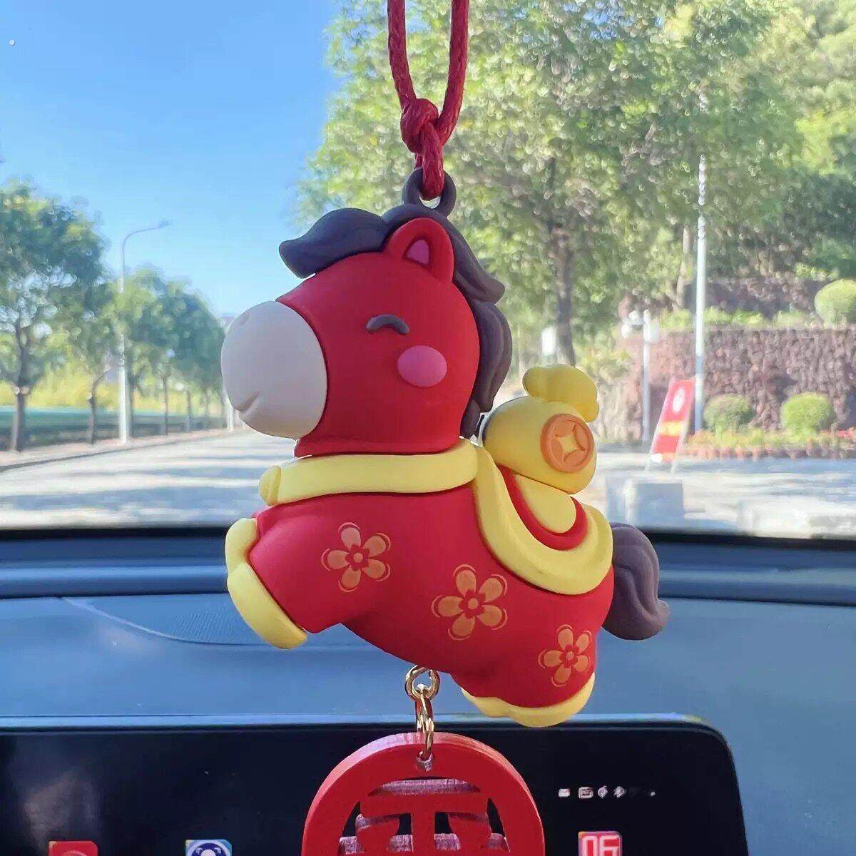 新年款汽车挂件车内饰品送礼可爱挂饰车载吊饰心想事成