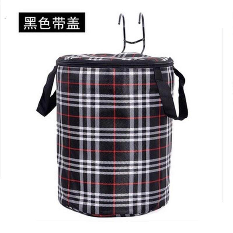折叠车自行车车筐篮子菜篮加厚帆布可折叠大号前车筐车篓挂篮带盖