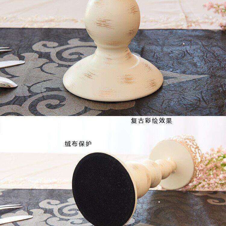 欧式浪漫烛光晚餐装饰品玻璃烛台工艺品级感餐桌烛光三件套摆件