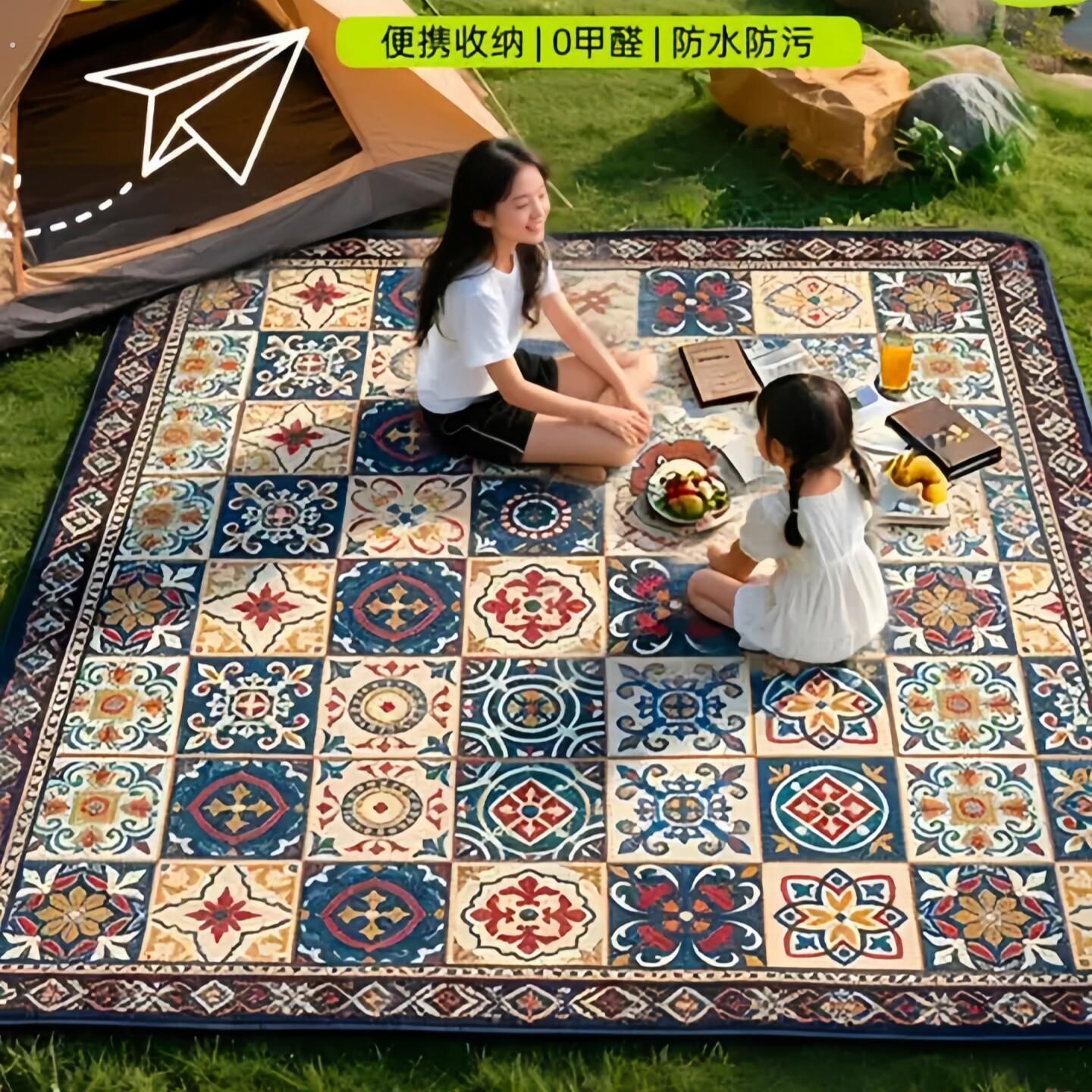 加大防潮垫户外露营假日山居屋脊酷迪帐篷内加厚野餐垫定制地垫