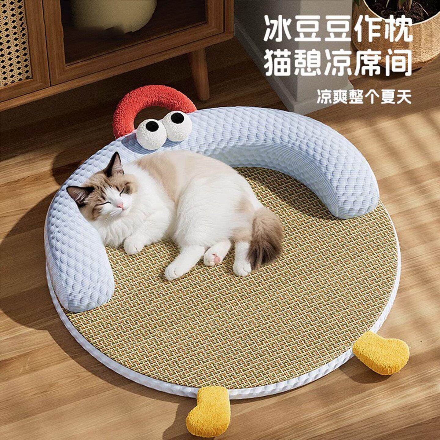 婴儿趴趴垫子猫咪凉席宠物冰垫夏天睡垫降温防撕咬冰凉垫小猫枕头