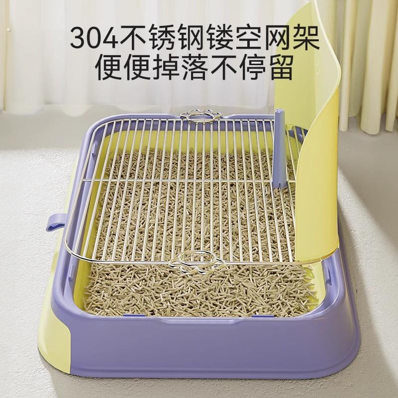狗狗厕所宠物专用便便盆不锈钢防踩屎砂盆尿尿盆小型犬大小便神器