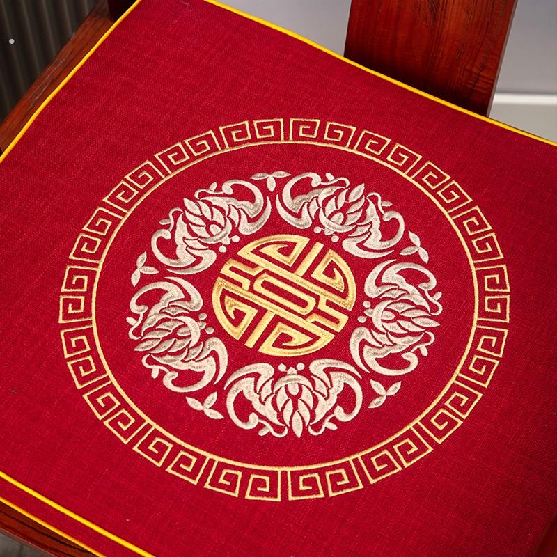 红木沙发坐垫新中式椅子餐椅垫子实木家俱圈椅座垫茶桌椅垫可定制