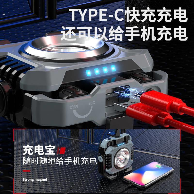跨境户外强光工作灯露营灯超亮移动可携式强续航充电磁吸汽车维修